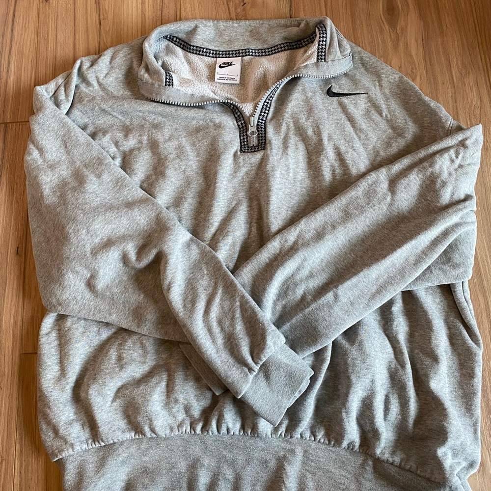 Nike Light Gray Pullover with Logo